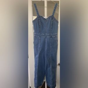 Madewell | Denim Seamed Wide-Leg Jumpsuit in Saville Wash